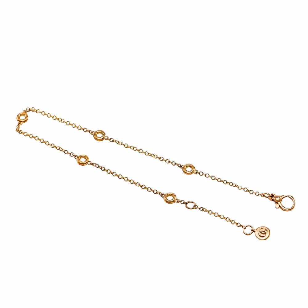 18ct Yellow Gold Station Bracelet