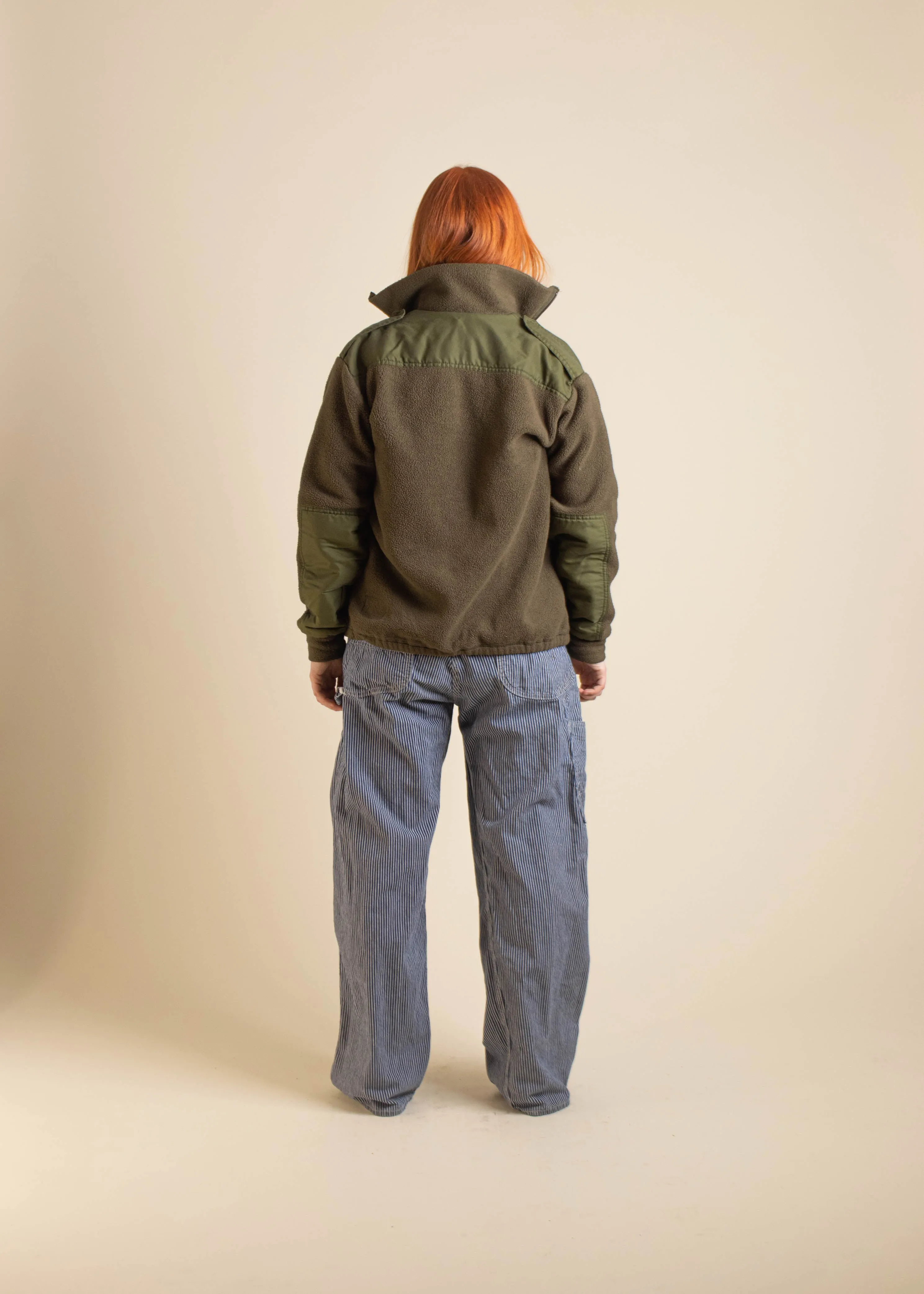 1990s Military Combat Polar Fleece Zip Up Tack Jacket Size S/M