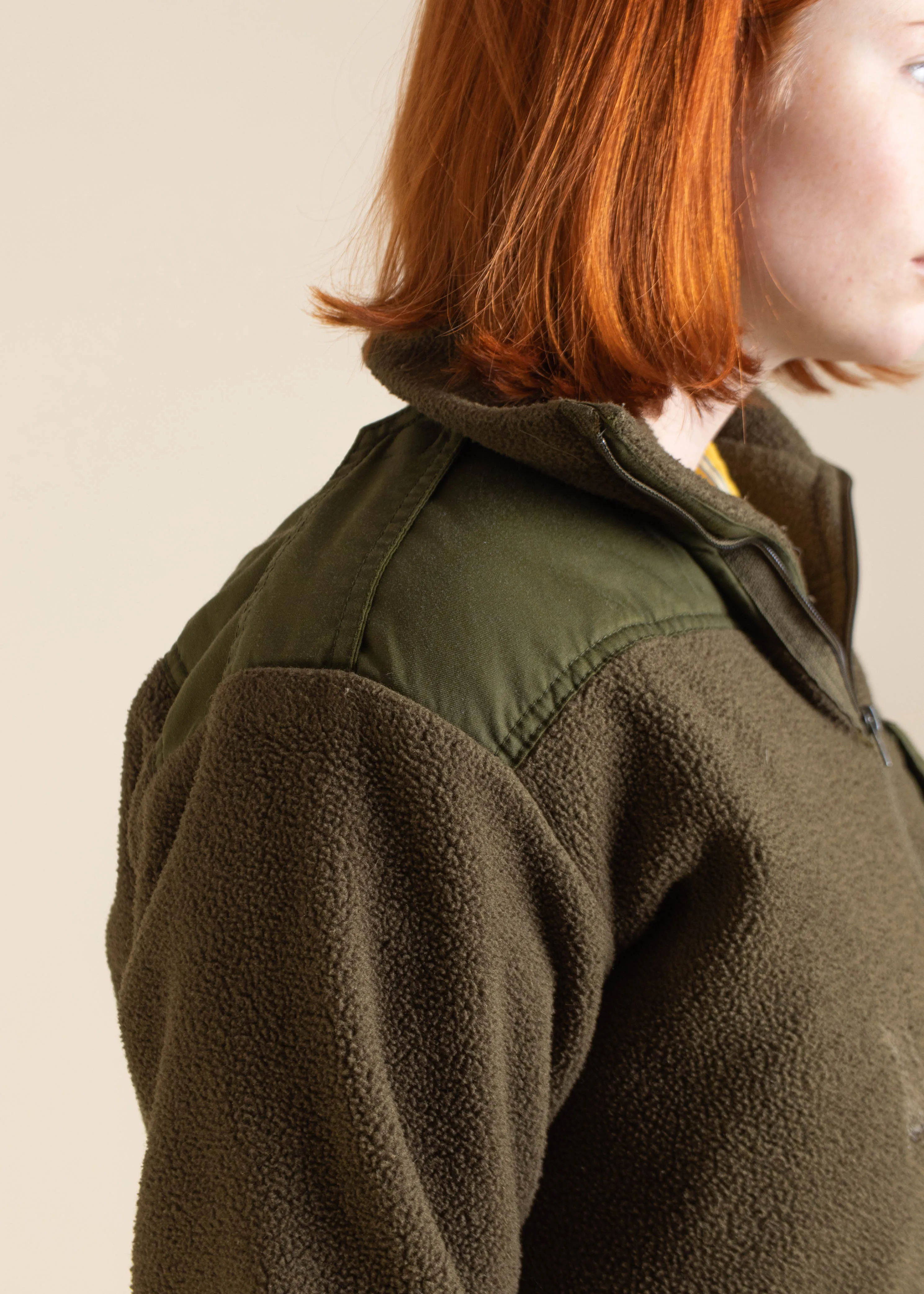 1990s Military Combat Polar Fleece Zip Up Tack Jacket Size S/M