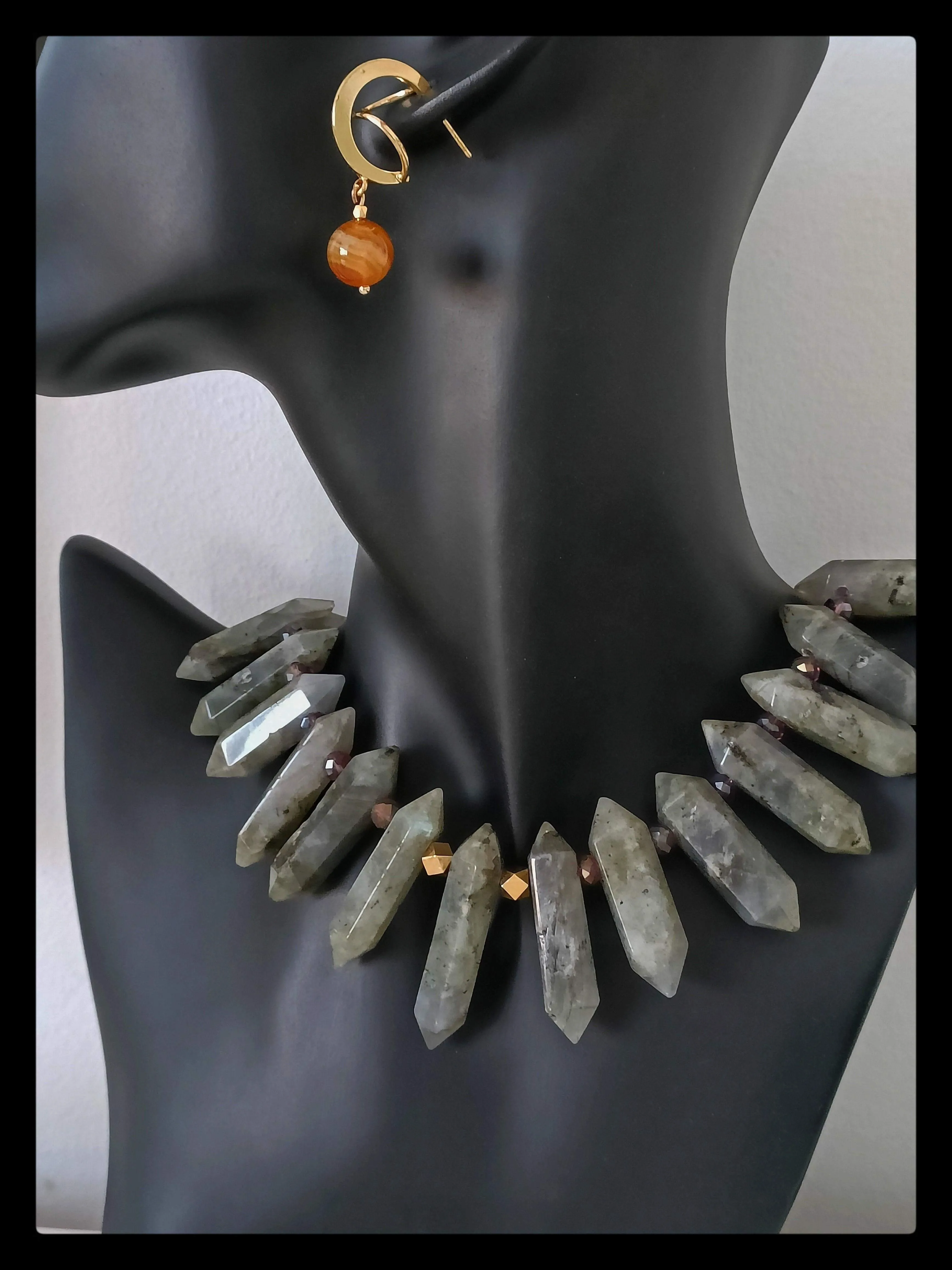Amina Statement Gemstone Necklace