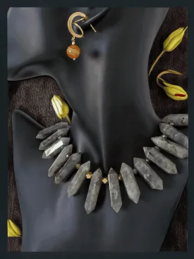 Amina Statement Gemstone Necklace