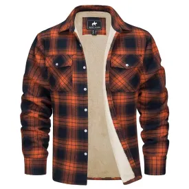 Angelo Ricci™ Fleece Plaid Flannel Sherpa Shirt Jacket