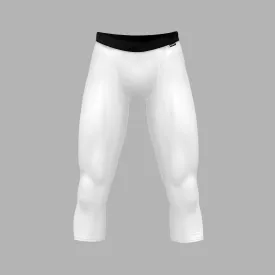 Basic White 3/4 Tights for men