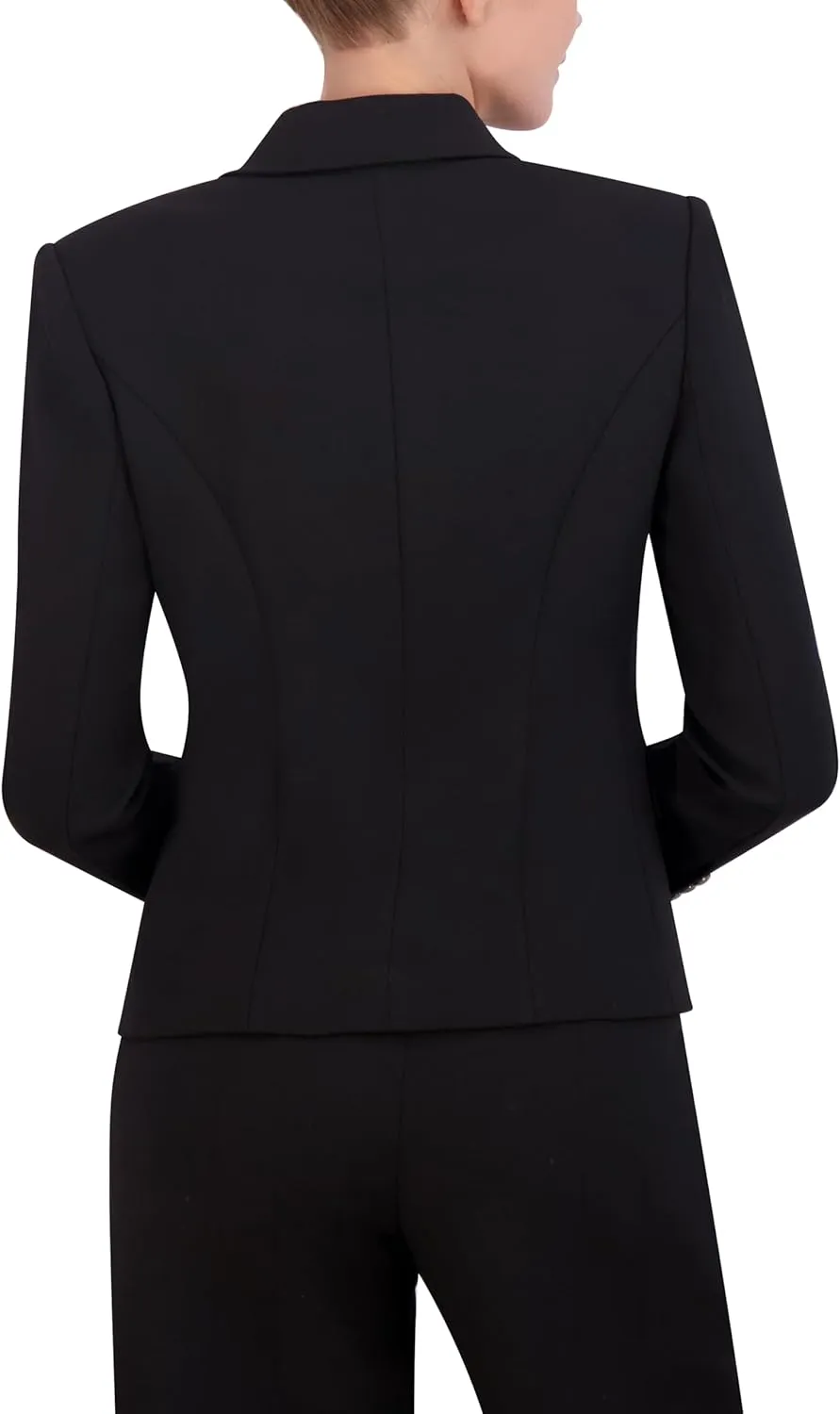 BCBGMAXAZRIA Women's Long Sleeve V Neck Double Breasted Blazer