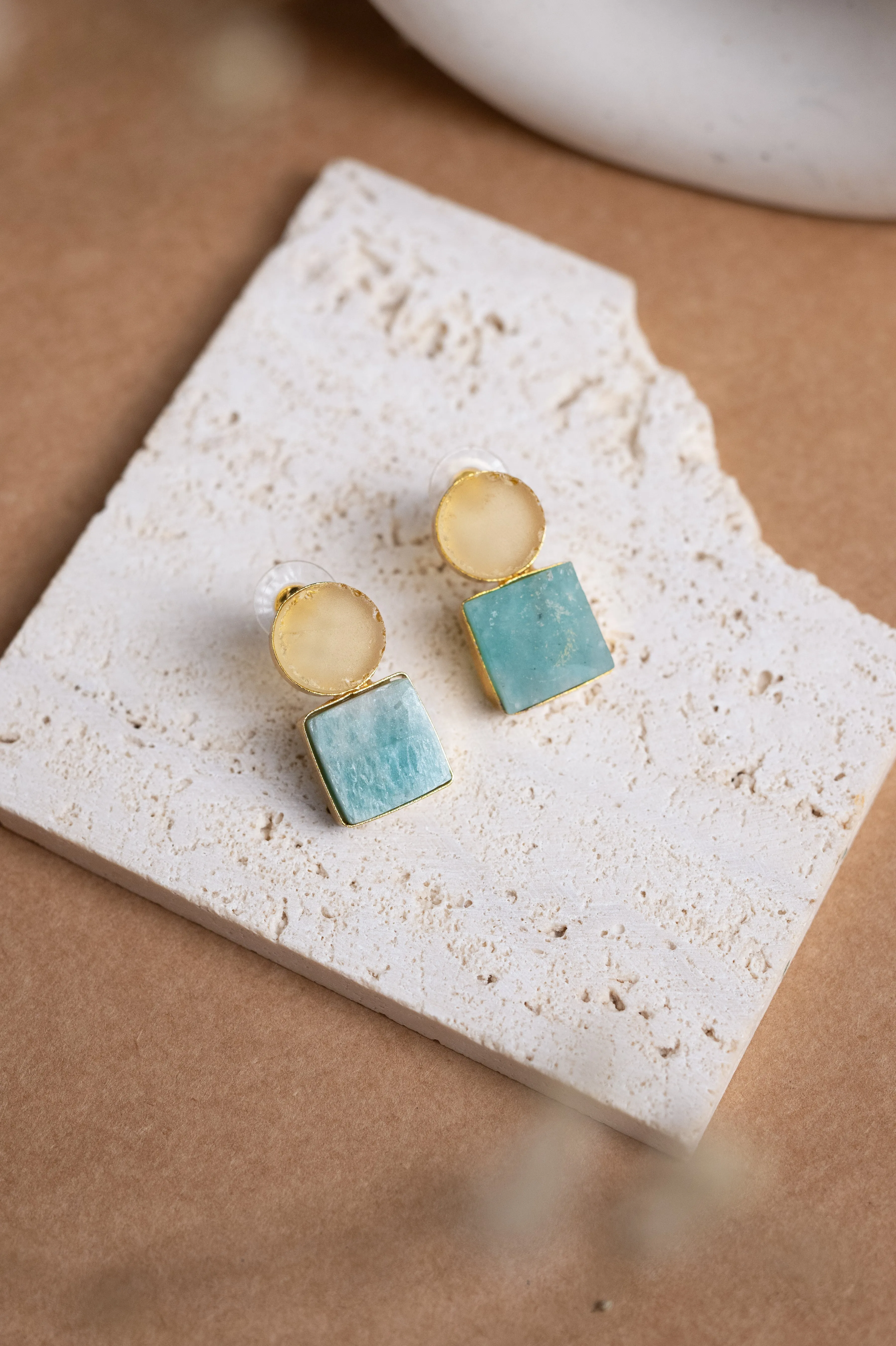 Blissful Crystal Dual Earrings (2 Dual stone Earrings)
