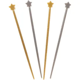 Bulk Gold & Silver Star Picks (2400 per Case)