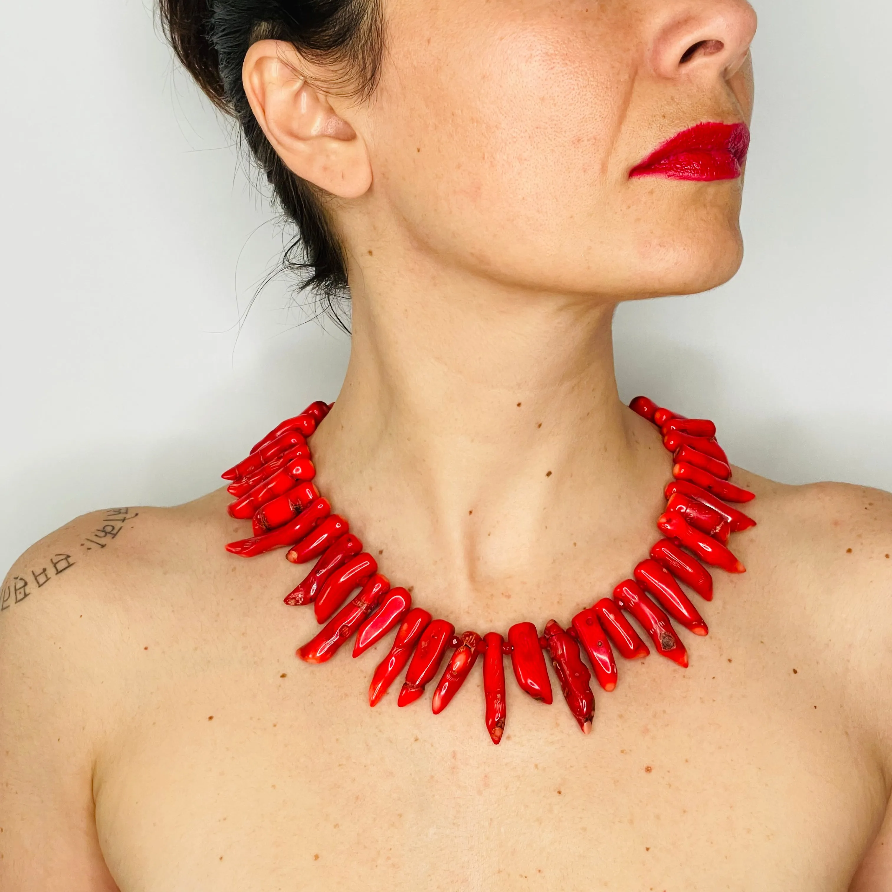 Chunky Coral Statement Necklace