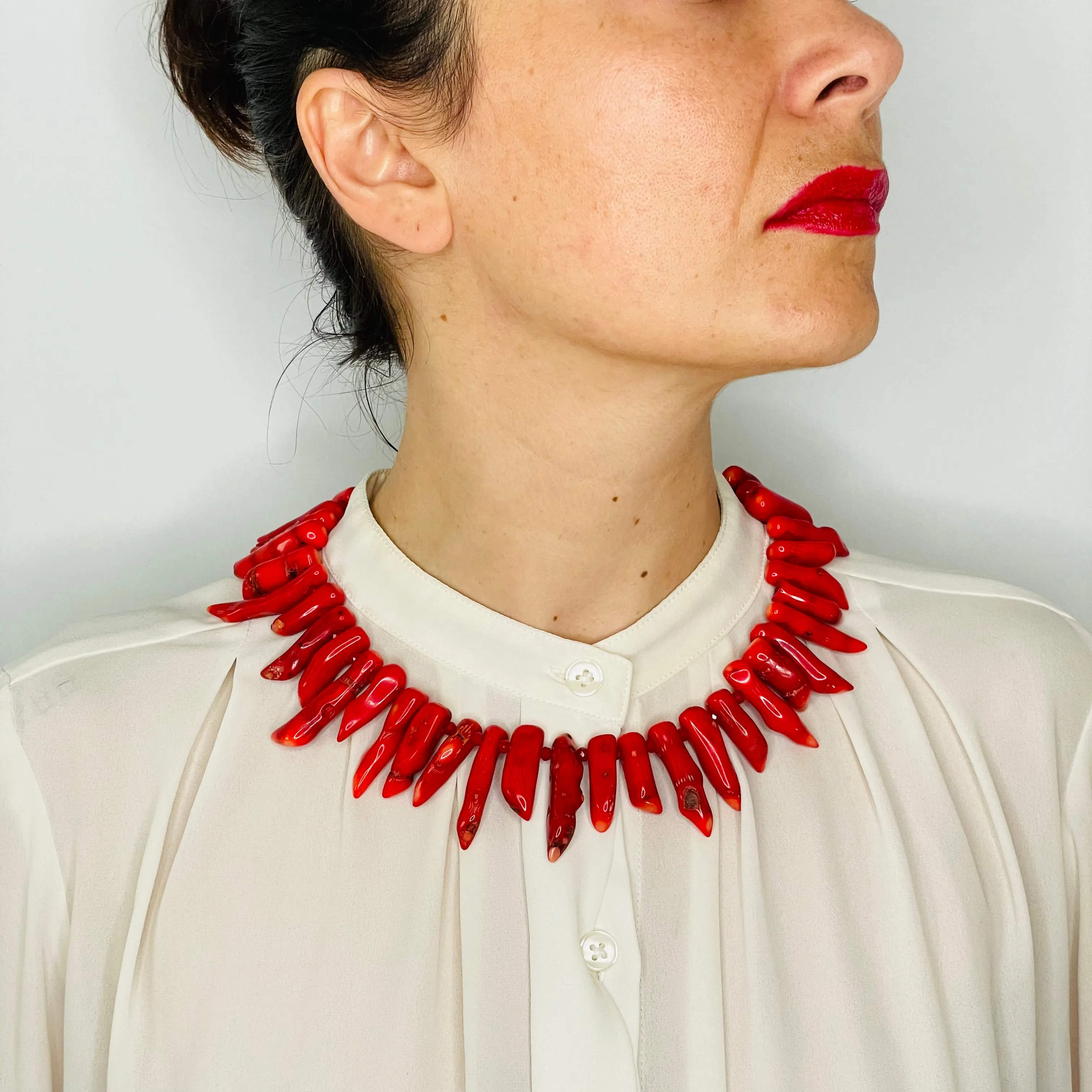 Chunky Coral Statement Necklace