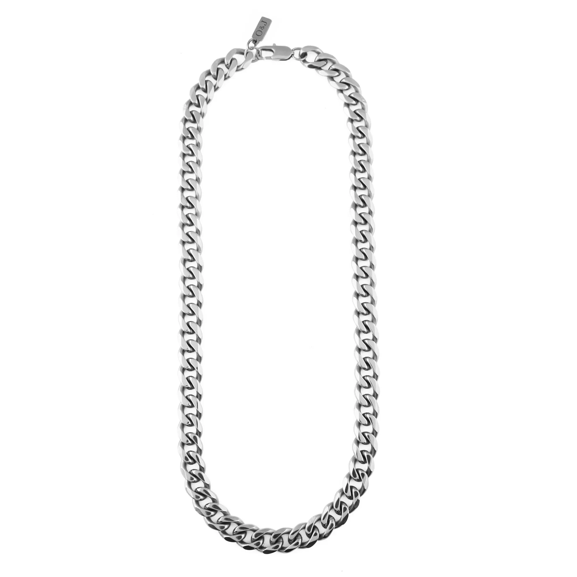 Chunky Curb Chain Necklace - Silver