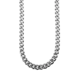 Chunky Curb Chain Necklace - Silver