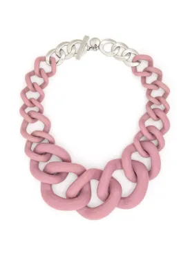 Chunky Links Statement Necklace Rose