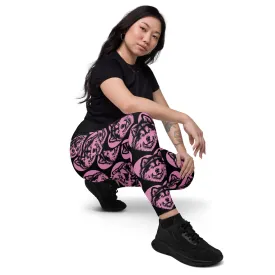 DOG BREED LEGGINGS with pockets - ALASKAN MALAMUTE - HERTTAHOUND - pink