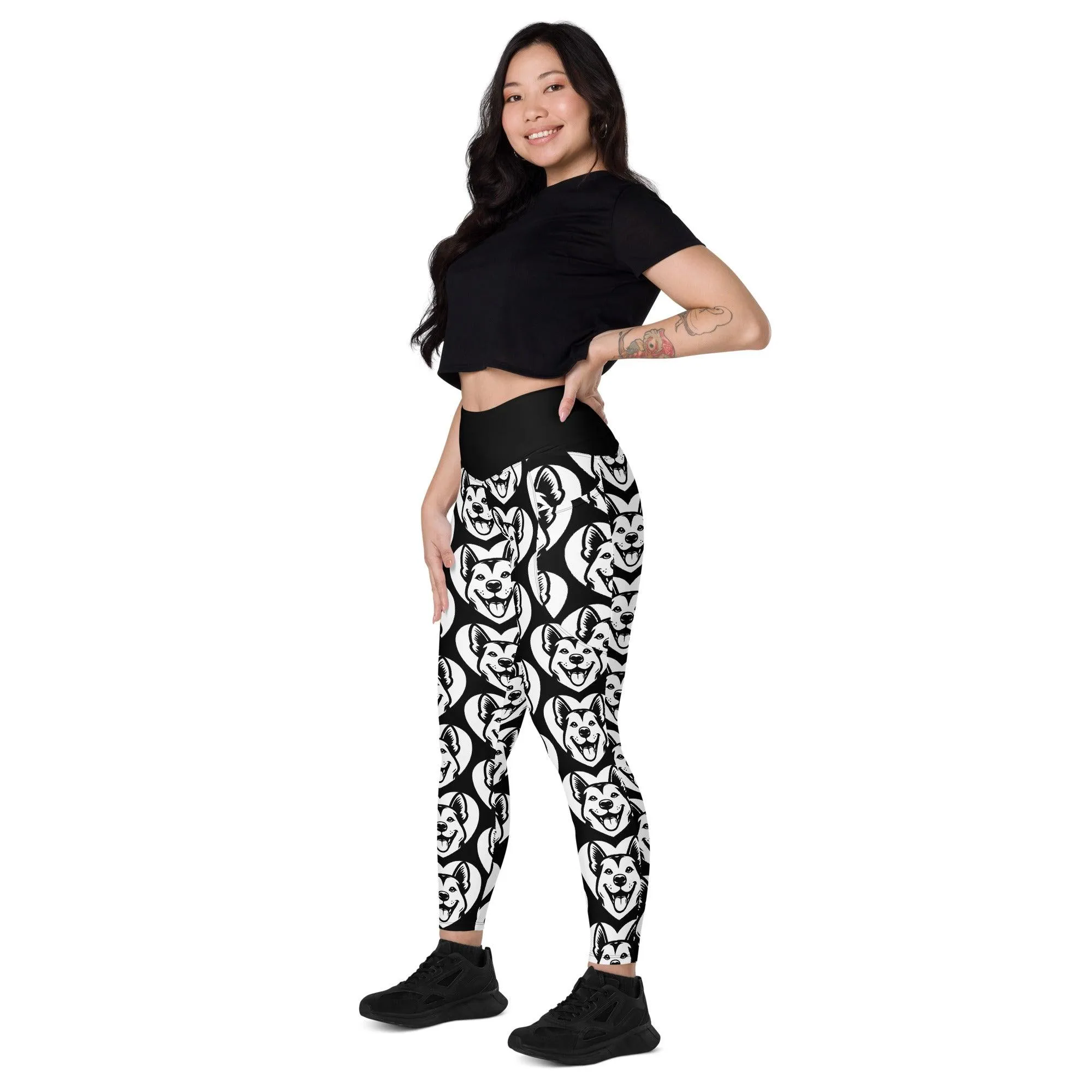 DOG BREED LEGGINGS with pockets - CANAAN DOG - HERTTAHOUND