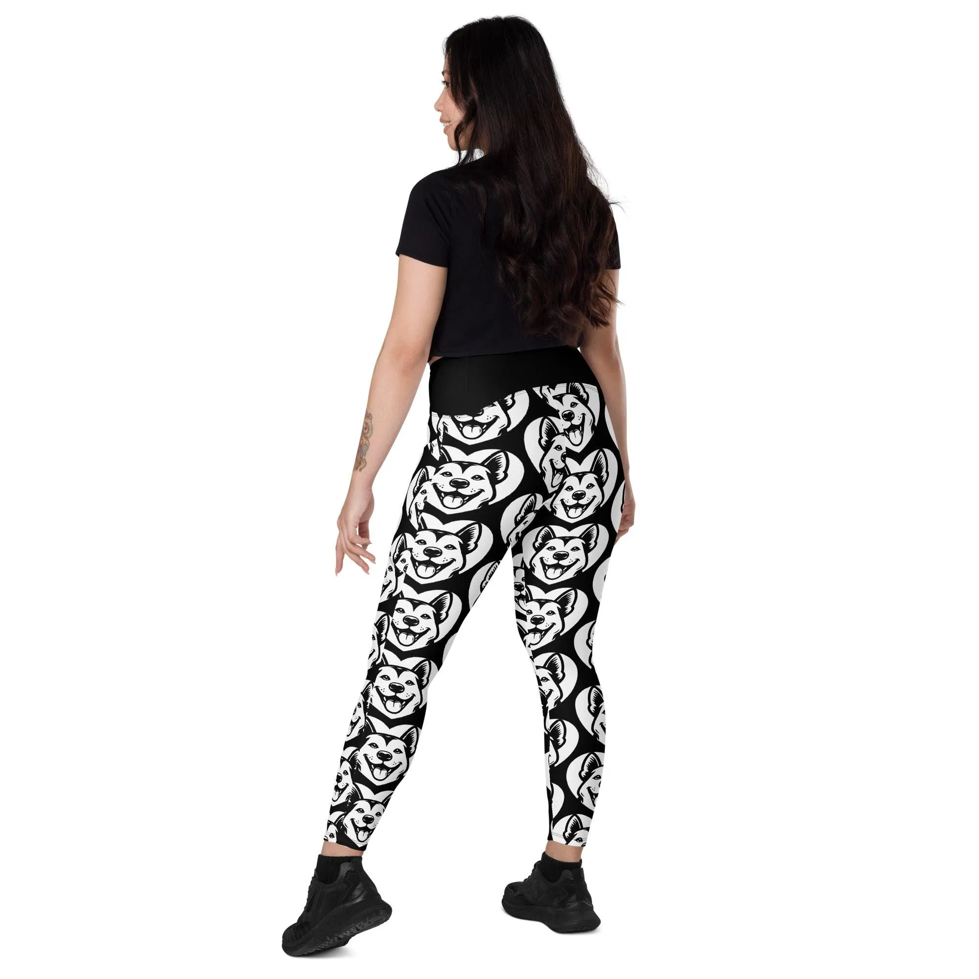 DOG BREED LEGGINGS with pockets - CANAAN DOG - HERTTAHOUND