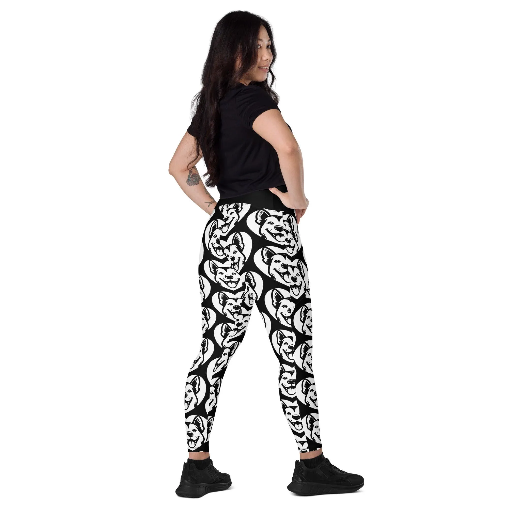 DOG BREED LEGGINGS with pockets - CANAAN DOG - HERTTAHOUND