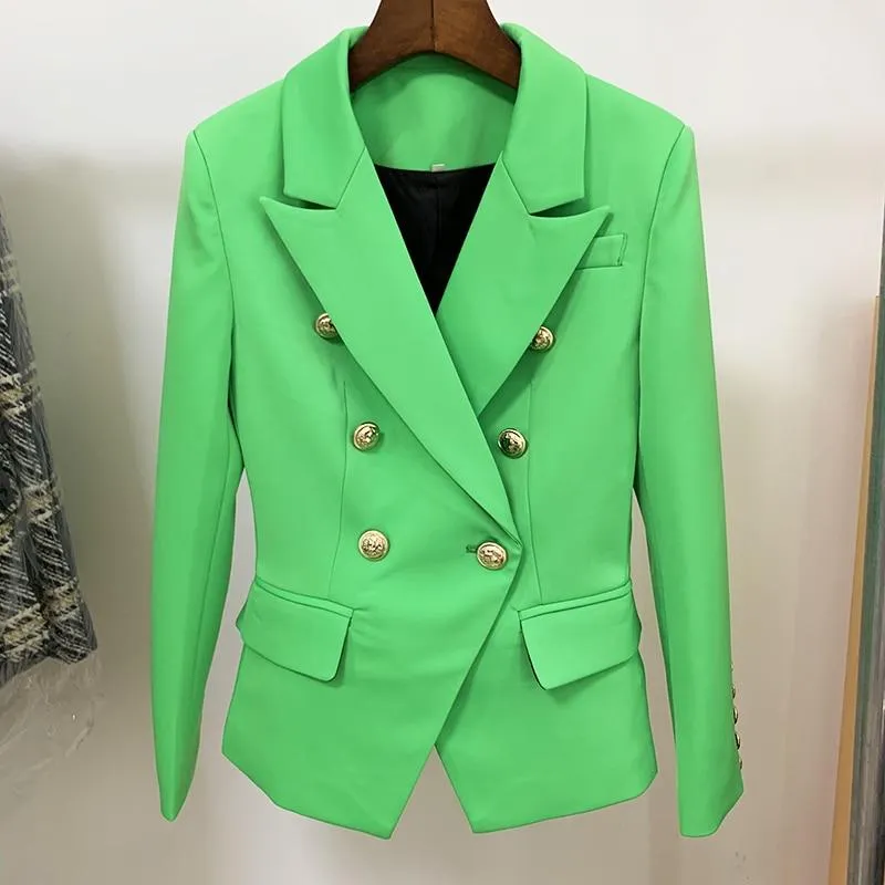 Double Breasted Gold Button Blazer