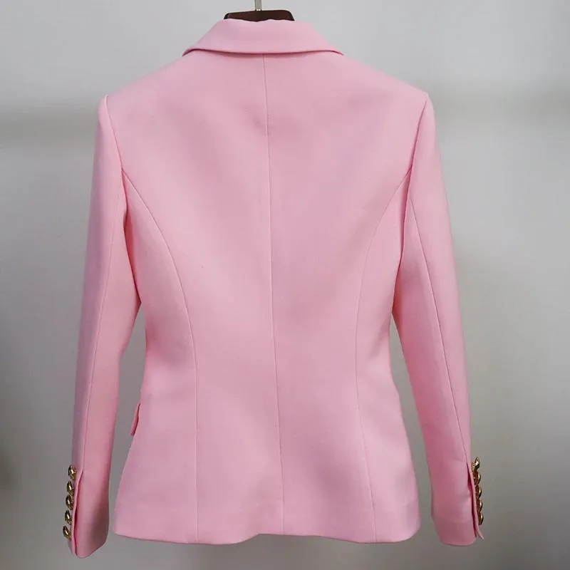 Double Breasted Gold Button Blazer
