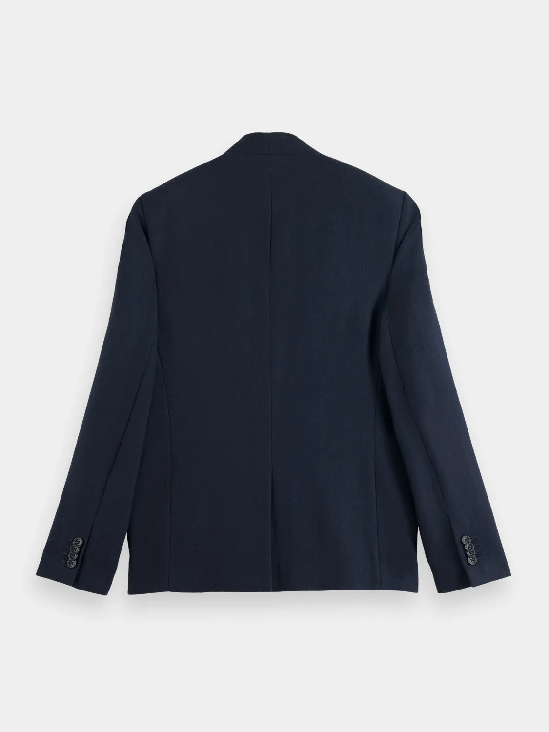 Double-breasted kimono collar blazer