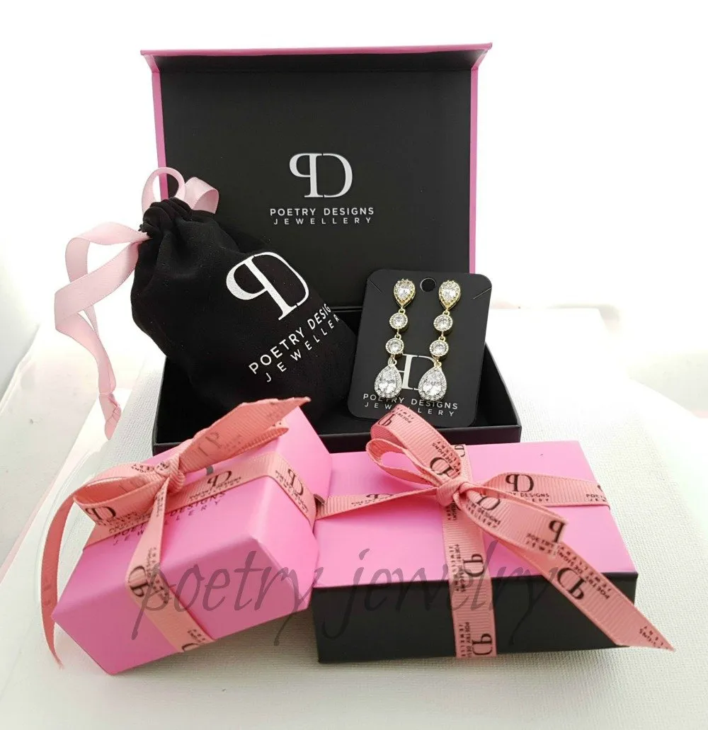 Drop Crystal Earrings-Marissa