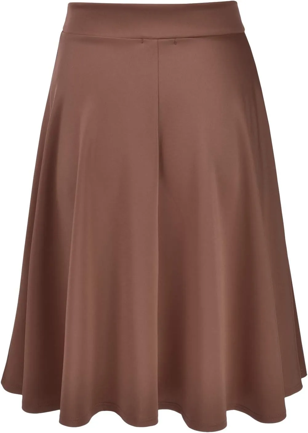 EIMIN Women's Basic Versatile Stretchy Flared Casual Midi Skater Skirt (S-3XL)