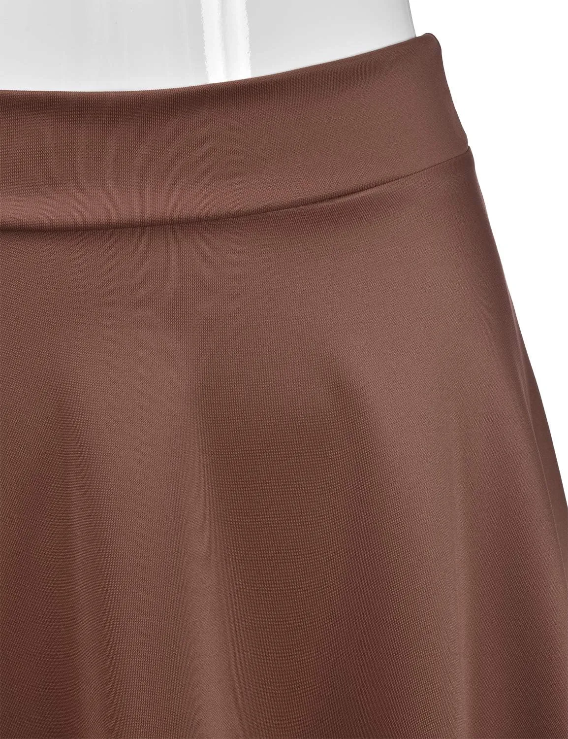 EIMIN Women's Basic Versatile Stretchy Flared Casual Midi Skater Skirt (S-3XL)