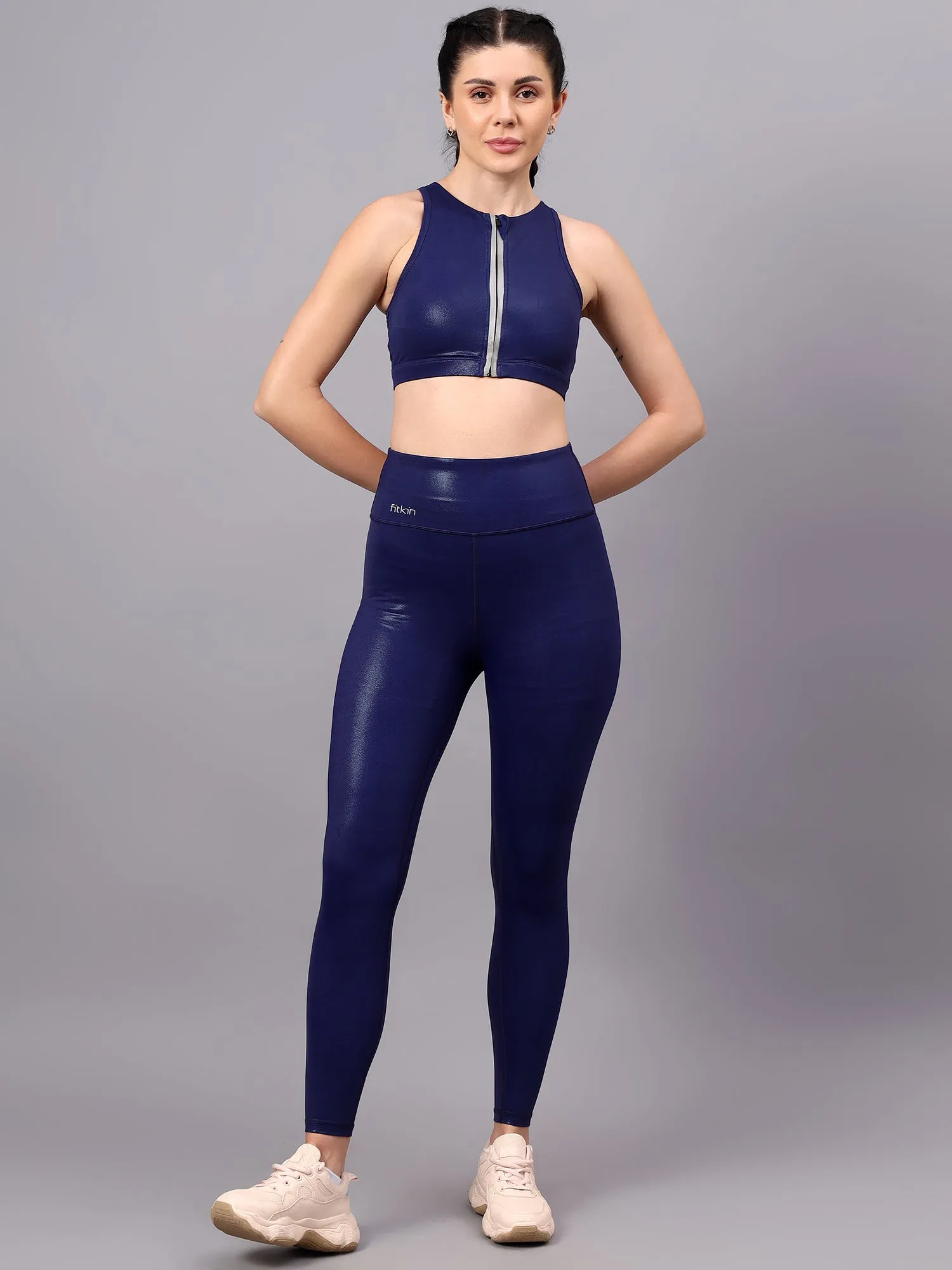 Fitkin women blue shine on tracksuit