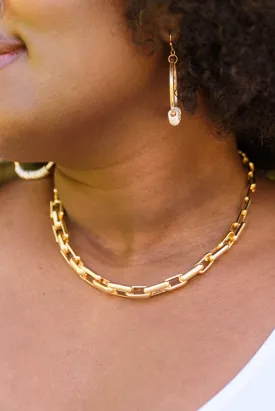 Gold Chunky Link Necklace