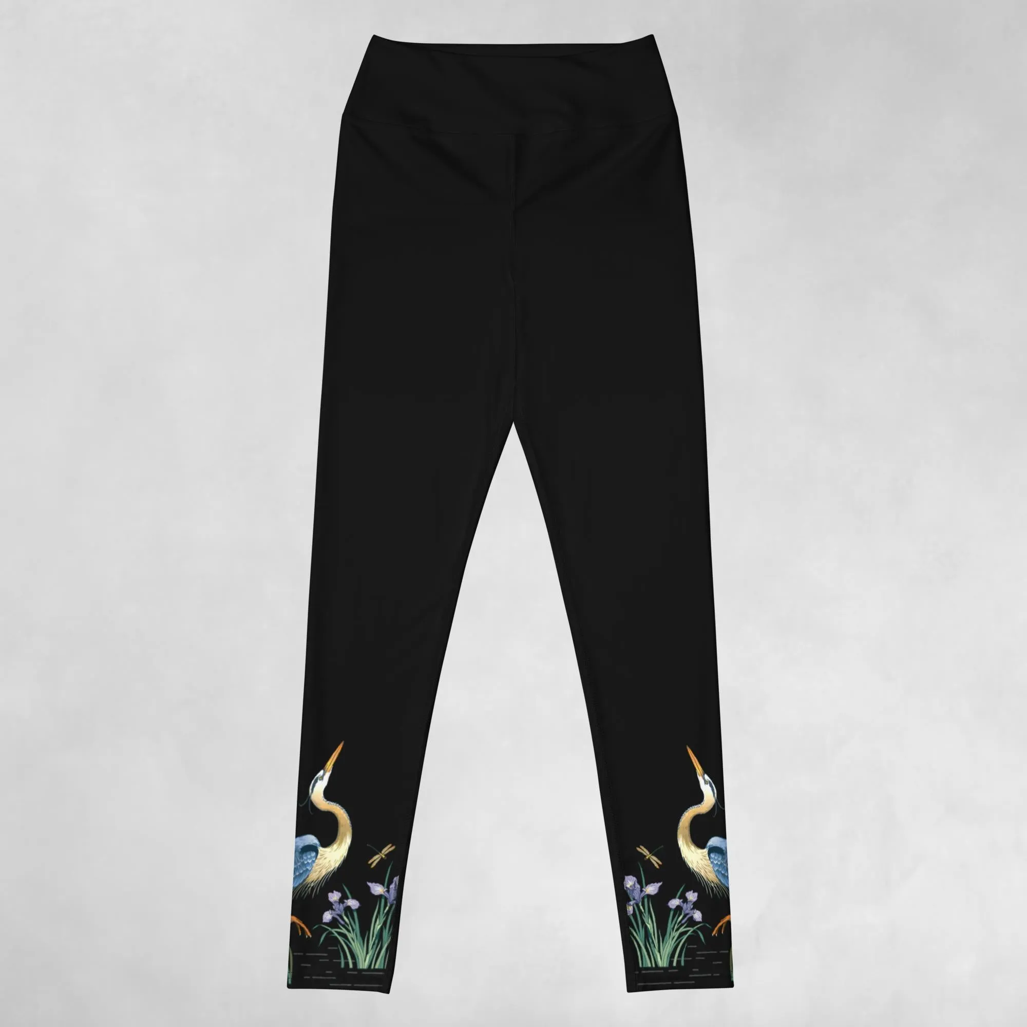 Great Blue Heron Yoga Leggings
