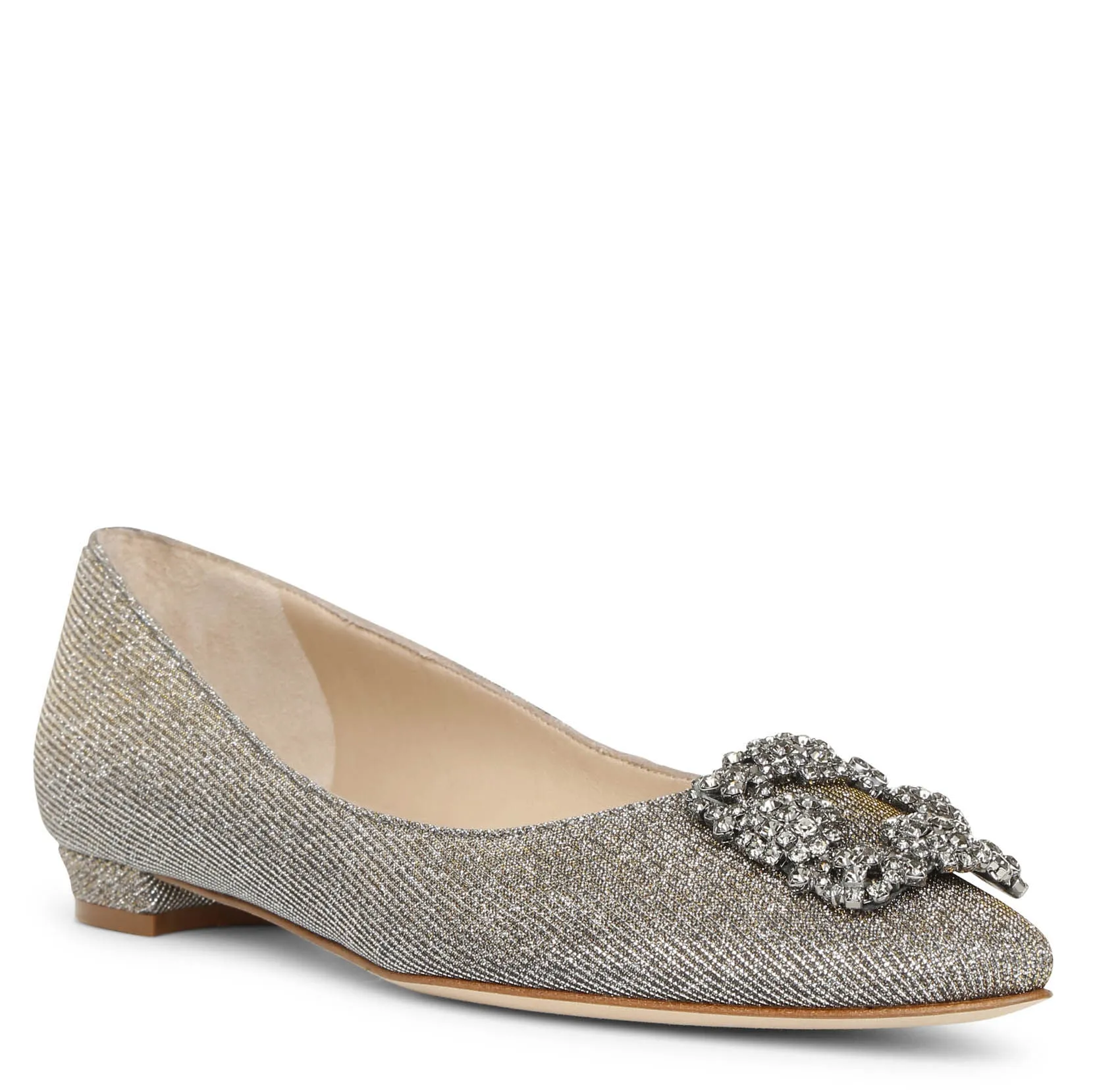 Hangisi flat dark gold glitter ballerinas