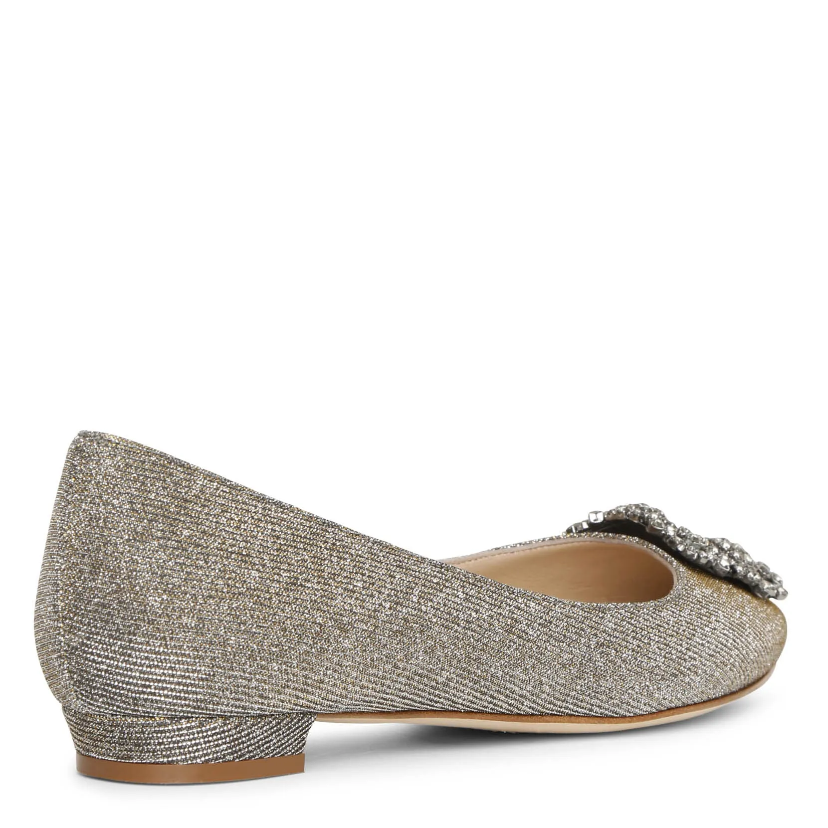 Hangisi flat dark gold glitter ballerinas