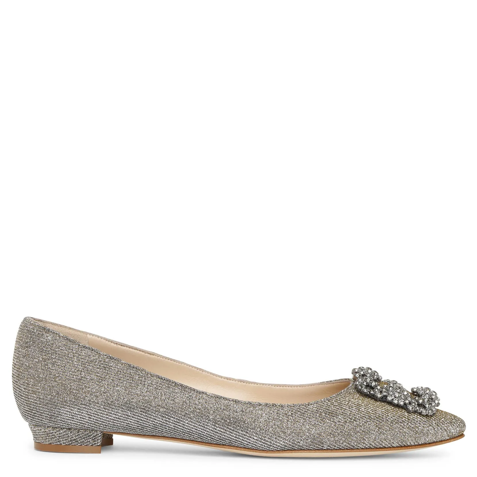Hangisi flat dark gold glitter ballerinas