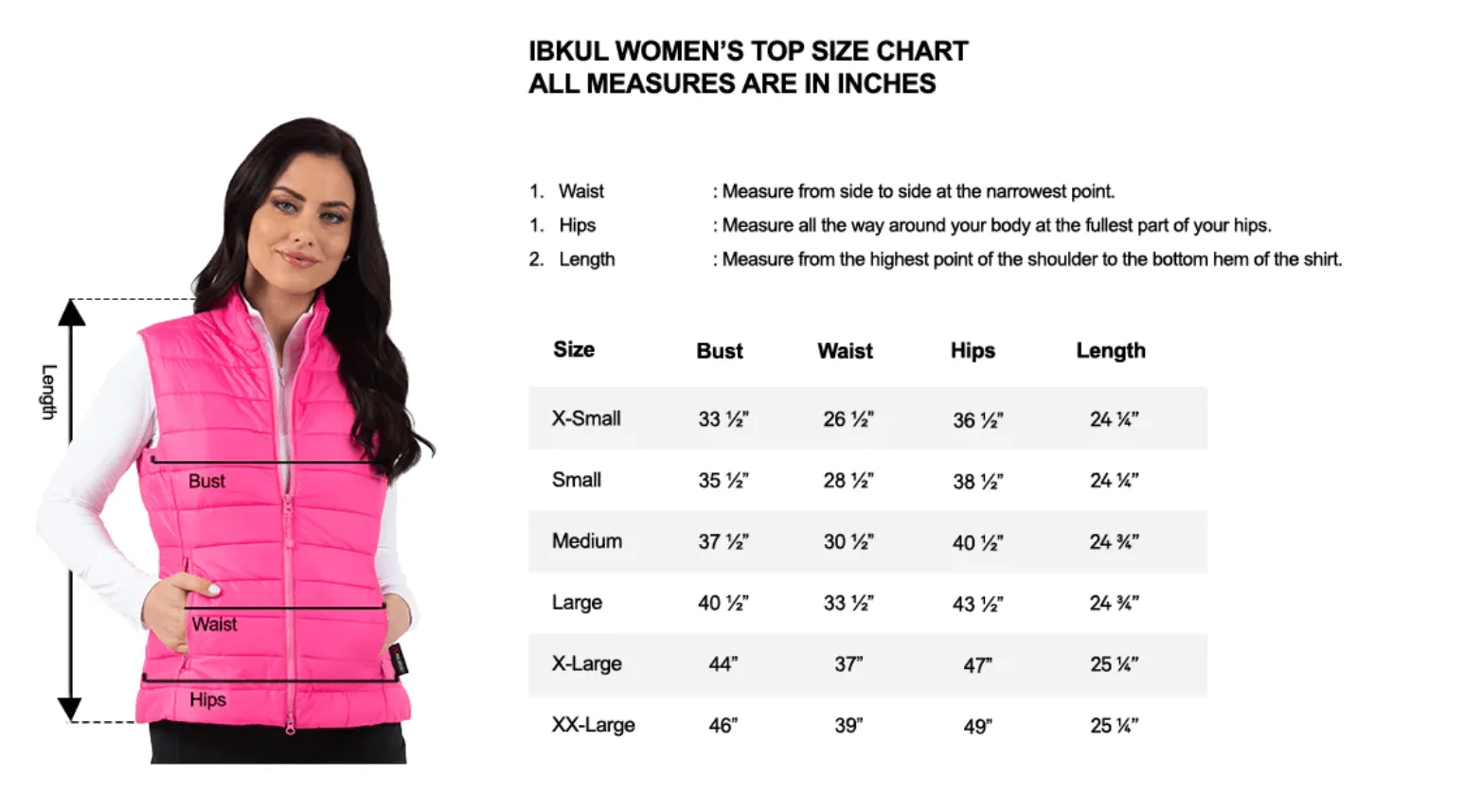IbKul Solid Quilted lightweight Vest