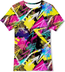 Idgreatim Boys T-Shirts Cool 3D Graphic Short Sleeve Tee Shirt 4-14 Years