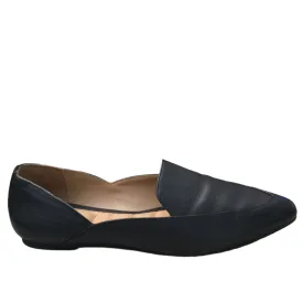 KELLY & KATIE JOLENE SLIP ON FLATS BLACK LEATHER SIZE 7.5