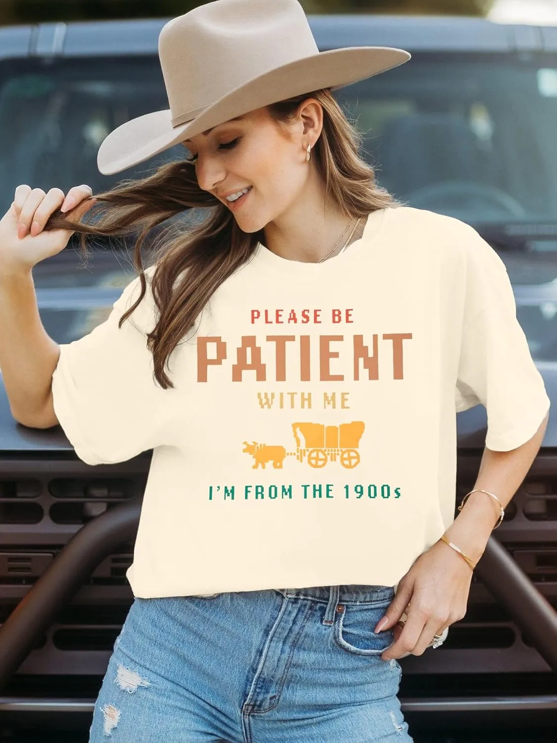 KIDDAD Please Be Patient with Me Im from The 1900s Shirts 1900s Tshirt Vintage Graphic Shirt Funny Short Sleeve Tee Top