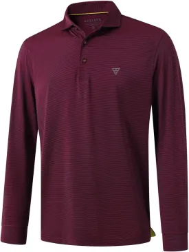 M MAELREG Short and Long Sleeve Polo Shirts for Men Dry Fit Performance Moisture Wicking Sport Pin Striped Mens Golf Shirts