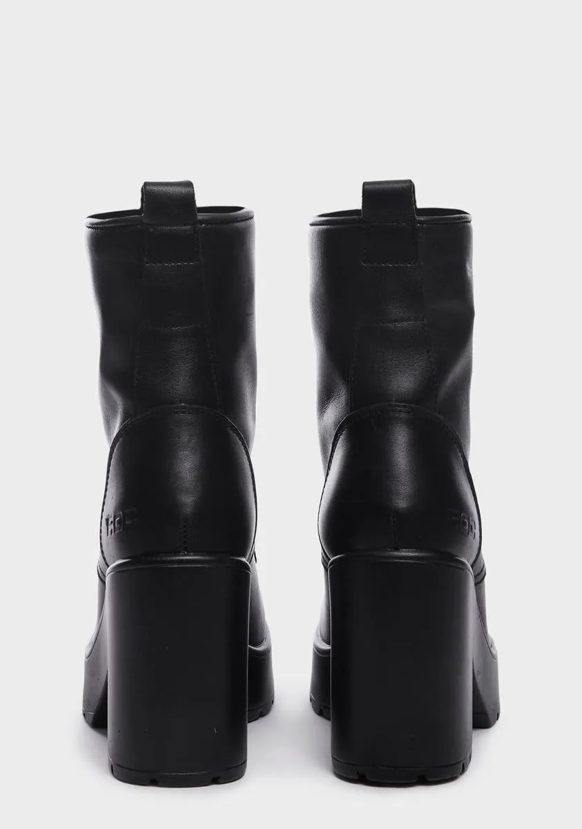 Mascot Platform Combat Boots
