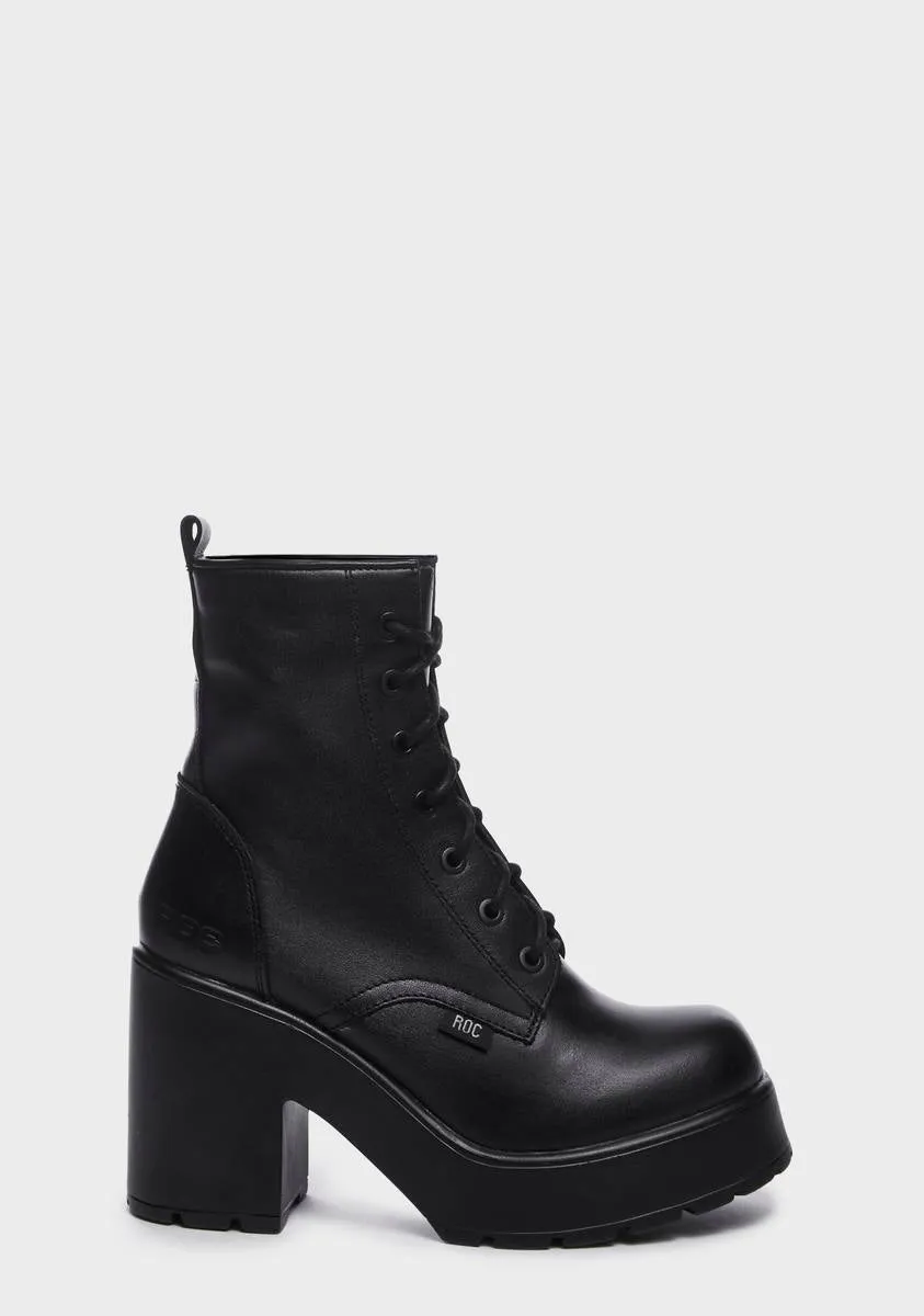 Mascot Platform Combat Boots