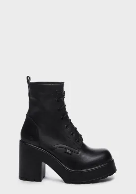 Mascot Platform Combat Boots