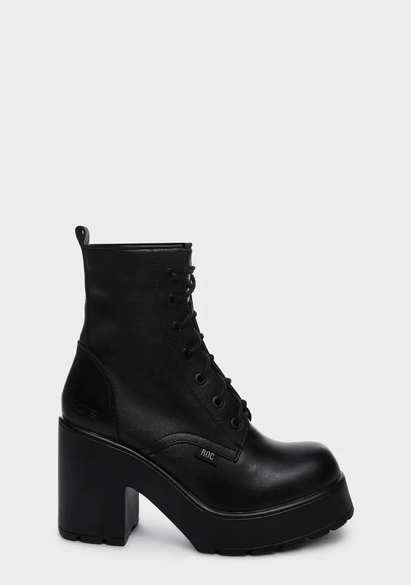 Mascot Platform Combat Boots