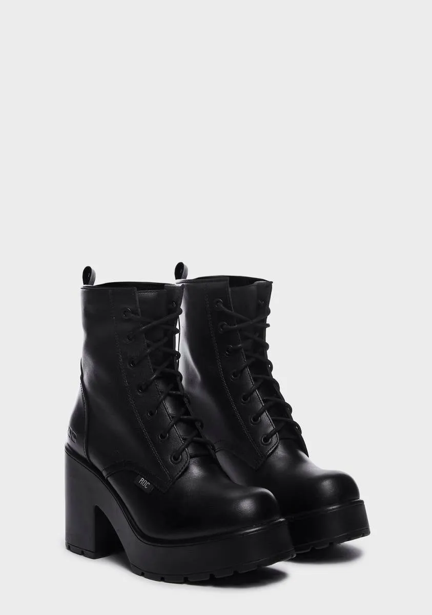 Mascot Platform Combat Boots