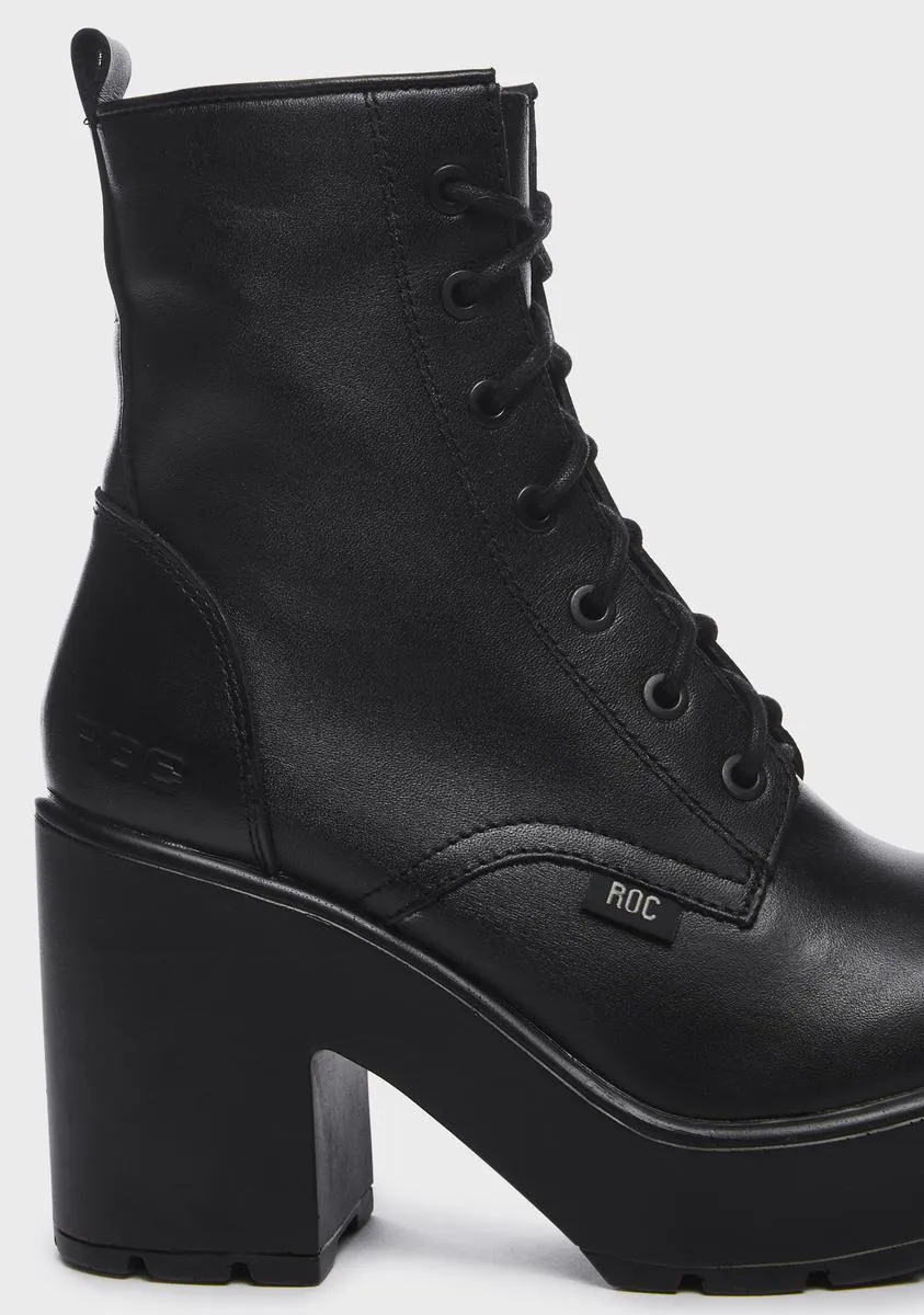 Mascot Platform Combat Boots