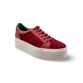 MAUDE Red Lace Up Trainer