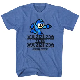 Mega Man Running And Gunning Men's T-Shirt