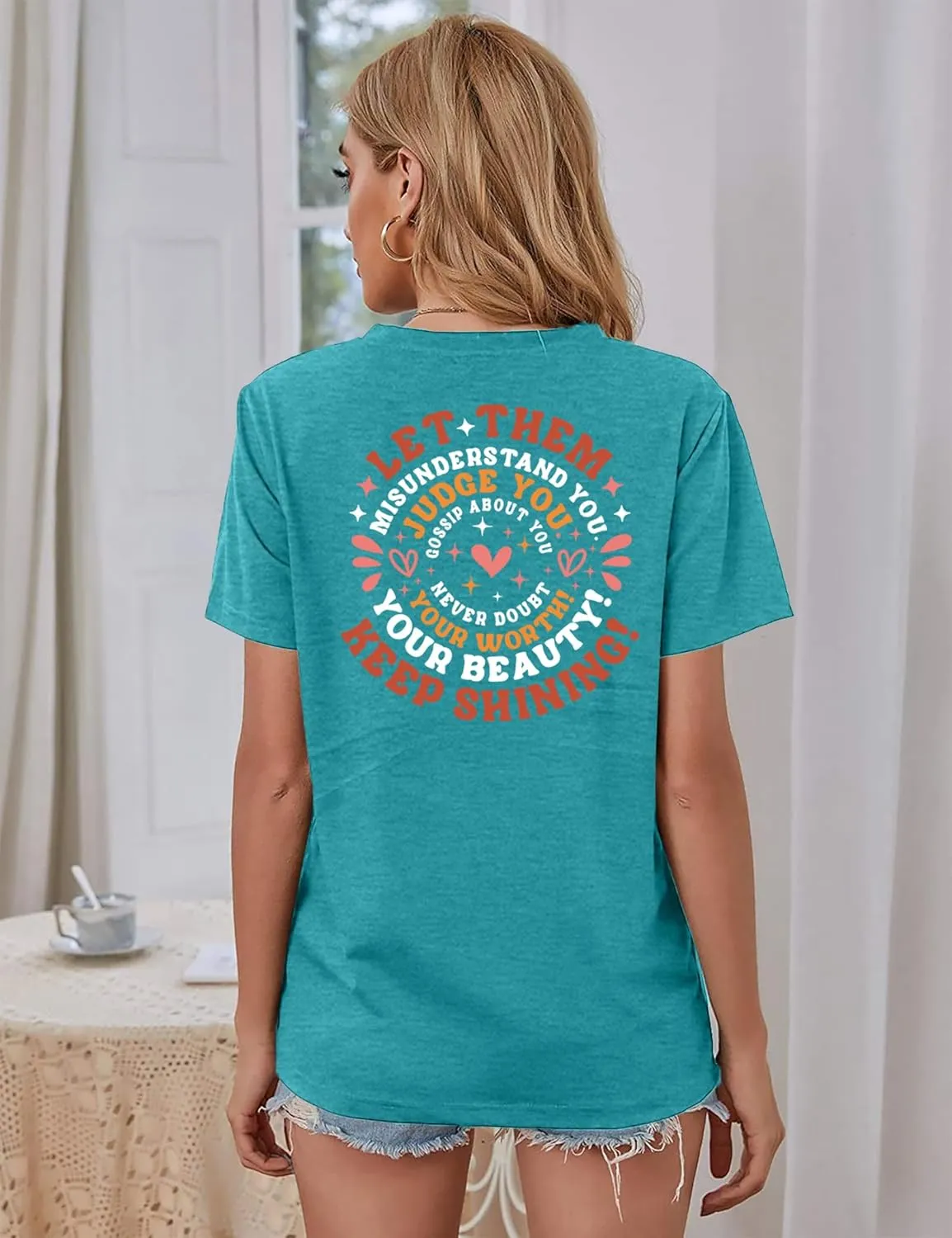 Mental Health Shirt for Women Let Them Misunderstand You Tshirt Cute Heart Motivational Graphic Tee Inspirational Gift