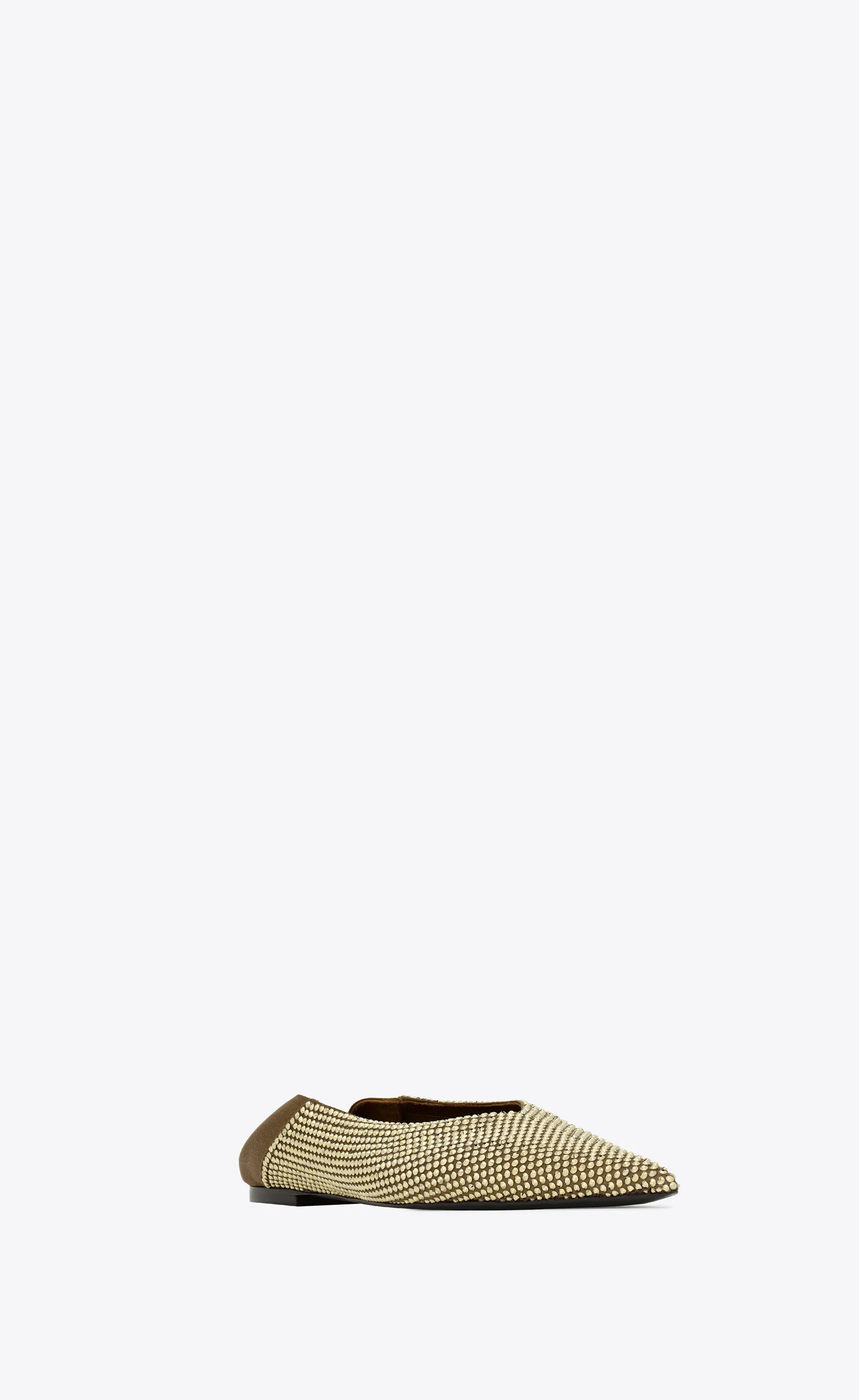 Nour Slippers In Satin Crepe And Rhinestones