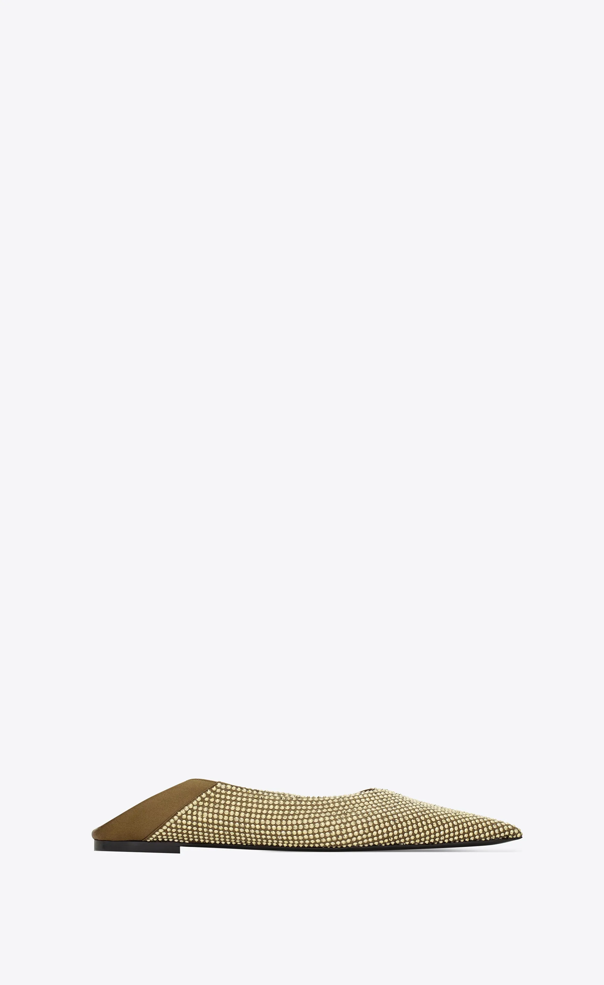 Nour Slippers In Satin Crepe And Rhinestones