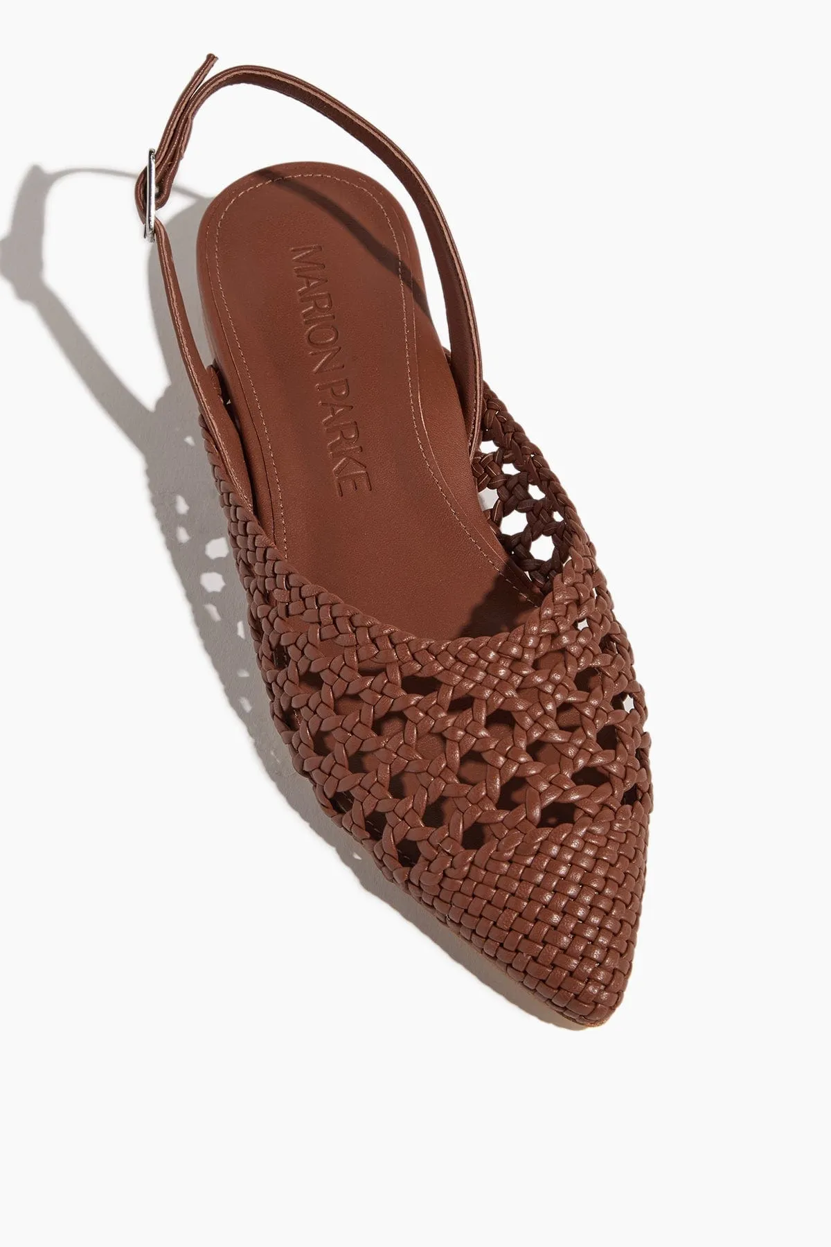 Patty Slingback in Luggage Braided Nappa