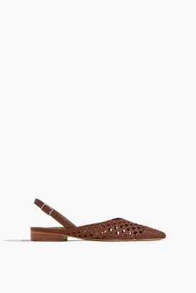 Patty Slingback in Luggage Braided Nappa
