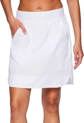 RBX Active Longer Length Skort for Women, Quick Drying Woven Pickleball Golf Skort with Pockets for Tennis, Hiking, Running